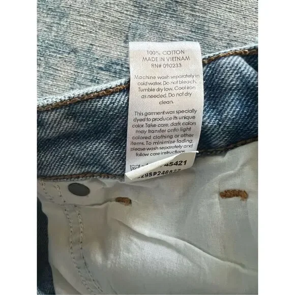 PacSun Light Blue Distressed High Rise Festival Denim Shorts 23" - Picture 4 of 7